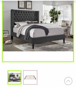 Queen memory foam mattress with bed frame