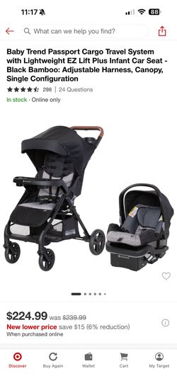 New Baby Trend Passport Cargo Travel System Factory Sealed Box
