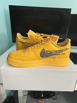 Nike Air Force 1 Low Off-White ICA University Gold Size 10 for