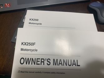 New oem Kawasaki kx 250 kx250f owners manuals