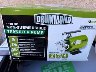 Drummond 1/10 HP Non-Submersible Transfer Pump
