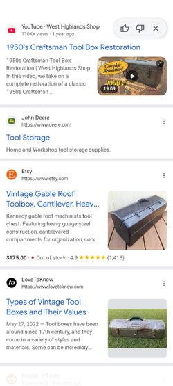 Vintage tool box