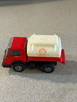 Shell Truck - Vintage Tanker Delivery Metal Toy Car 1970s ERA
