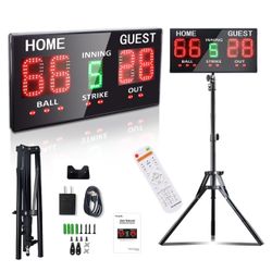Outdoor Baseball/Softball Scoreboard With Stand