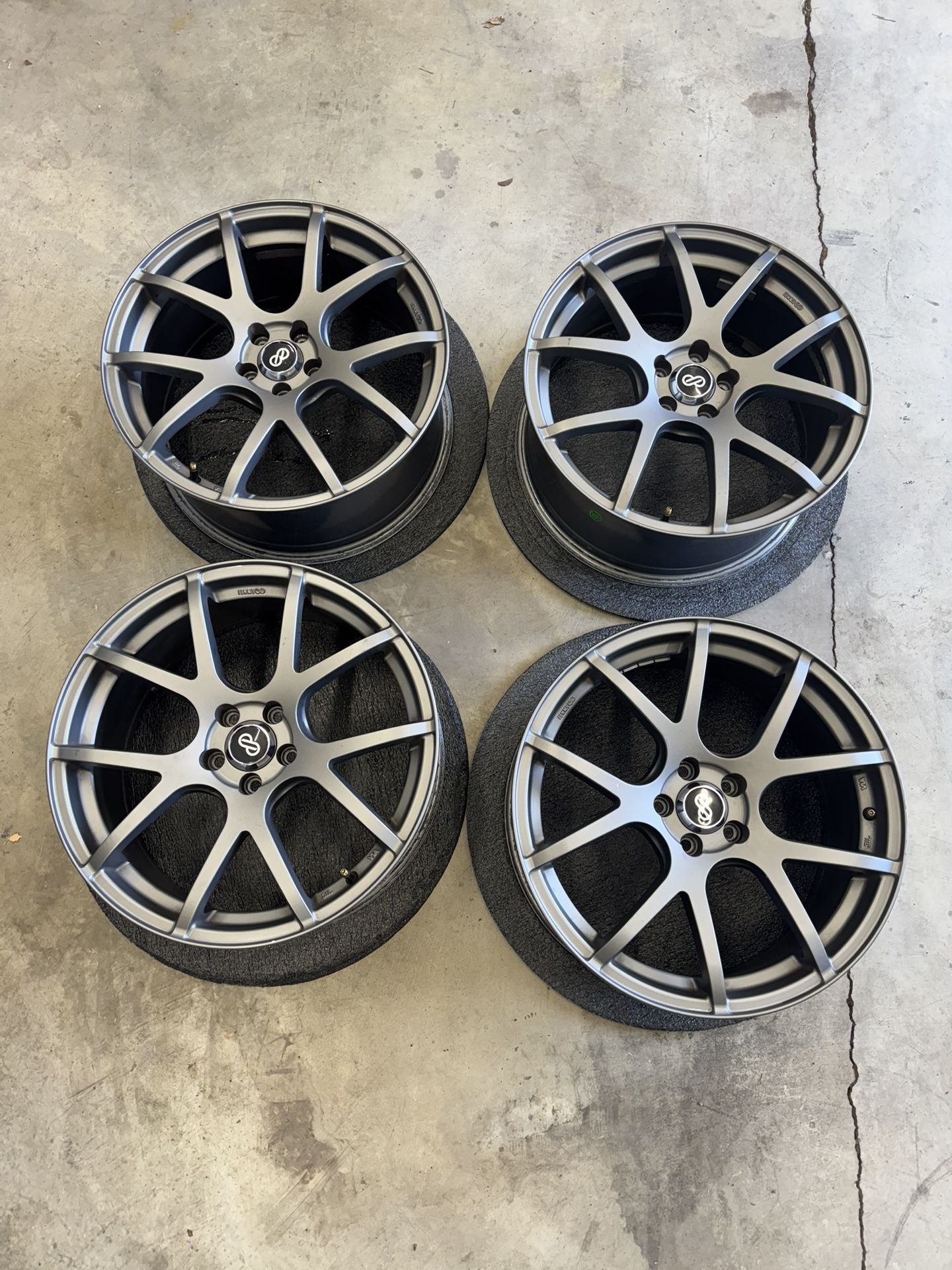 Enkei M52 Rims 18x8 +45 Offset 5x100 Hole Pattern