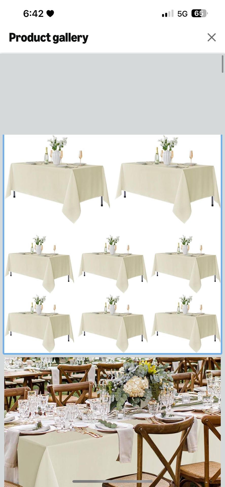 8 Pack Rectangle Tablecloths: Stain Resistant Wrinkle Free Fabric Table Clothes, Washable Reusable Polyester Table Covers