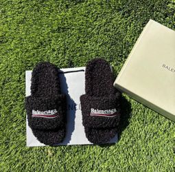 Black  Balenciaga  slides