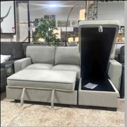 Gray Sleeper Sectional Sofa