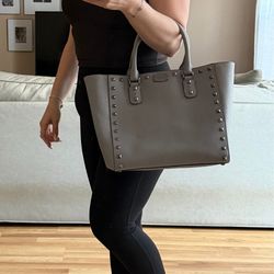 Michael Kors Grey Leather Handbag purse