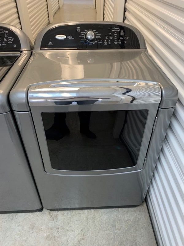 Whirlpool cabrio platinum top load washer and electric dryer set for