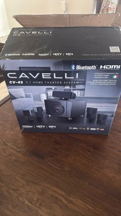 New Cavelli CV-45 5.1 Bluetooth capable surround sound home theatre System