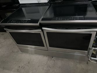 Stainless slide in stoves