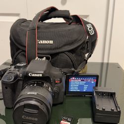 Canon EOS Rebel T6i Digital SLR With 3 Inch LCD Touchscreen. Wifi Enabled 