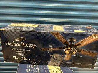 Harbor Breeze Lindholm 52-in Outdoor Matte Black Ceiling Fan (only need glass)