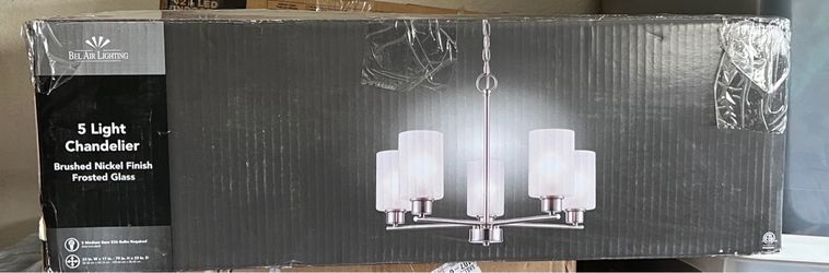 Bel Air Lighting 5-Light Brushed Nickel Chandelier