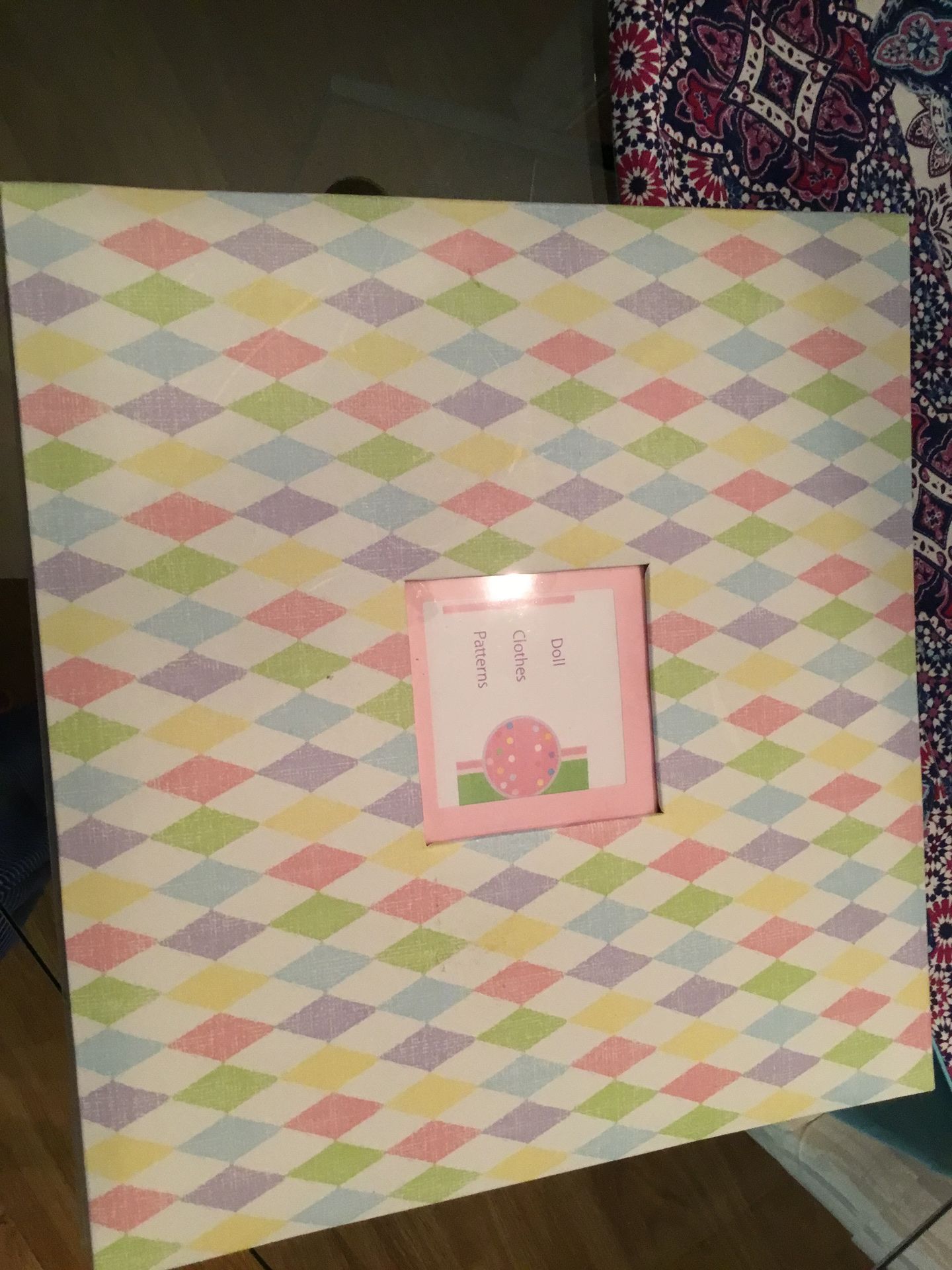 12 x 12 scrapbook of doll patterns