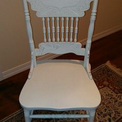 2 Vintage Chairs Painted Aqua.