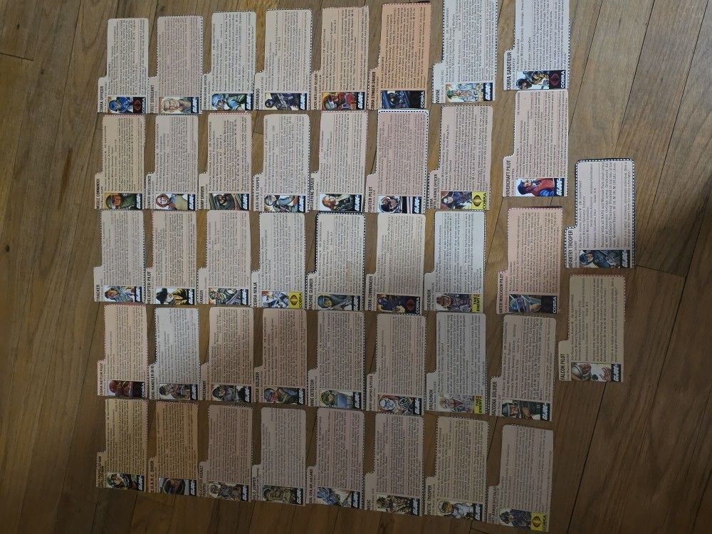 Vintage GI Joe File Cards