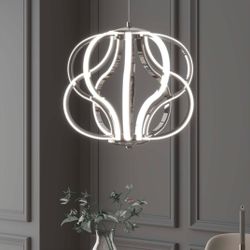 New 15”W LED Chandelier Acrylic Design Adjustable Hanging Pendant Easy to Install Dimmable