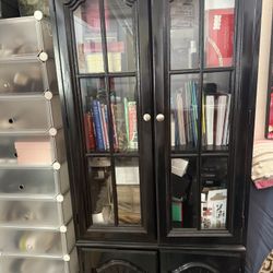 Black Wood Book Case 