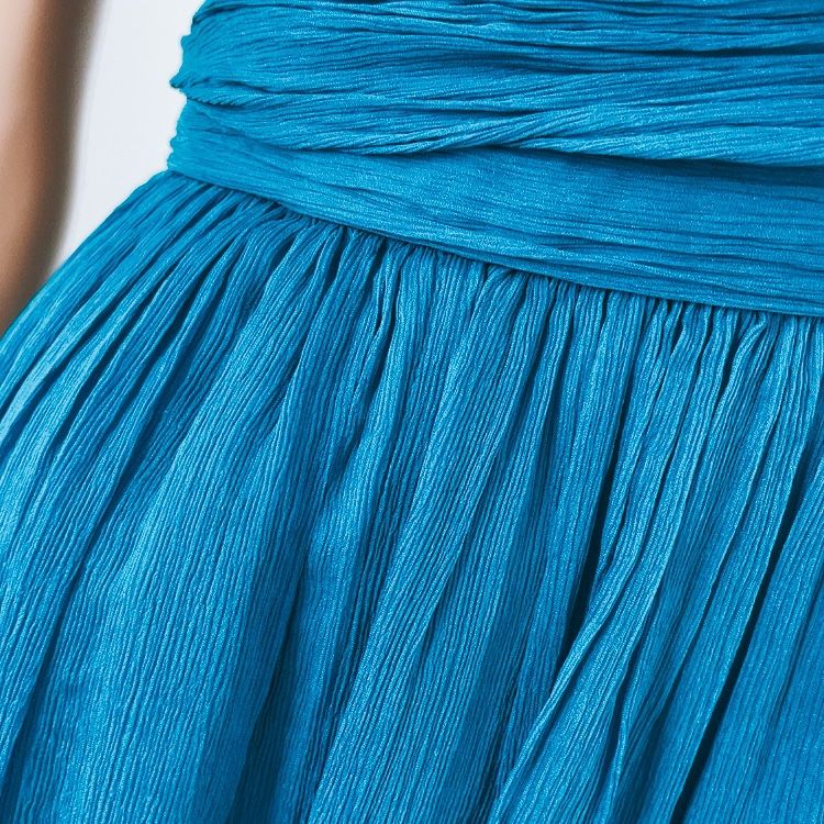 J.Crew Dark Teal Blue Silk Sleeveless Party Dress, 10