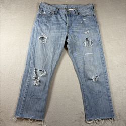 Vintage Levi’s 501 Women’s Size 29 Light Wash Crop 90s USA Distressed #2062