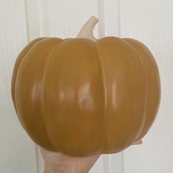 Threshold Harvest Pumpkin - Large Orange Ceramic Pumpkin 