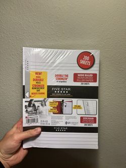 200 Sheets Of Five Star Wide Ruled Paper