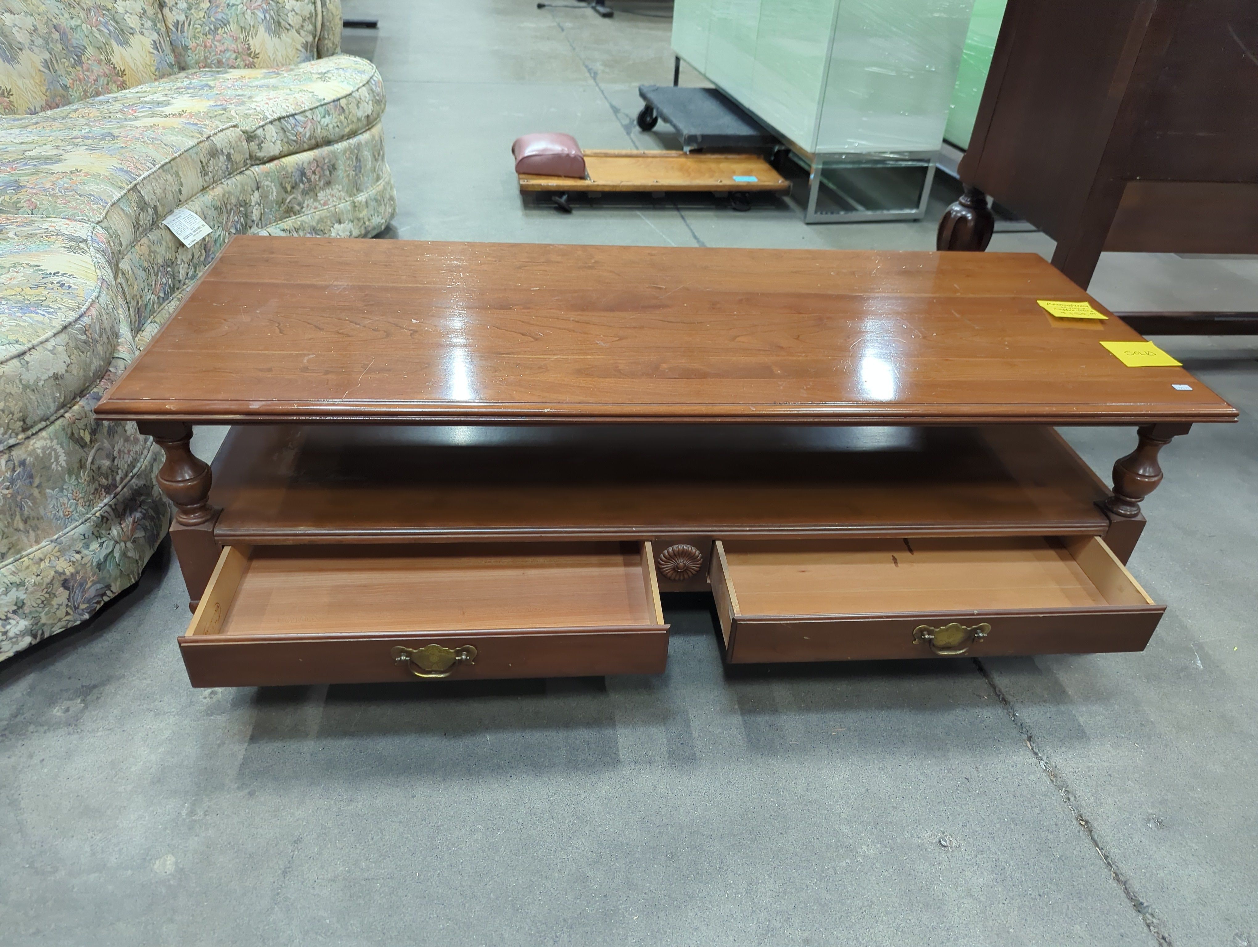 Pennsylvania House Traditional Dark Wood Coffee Table