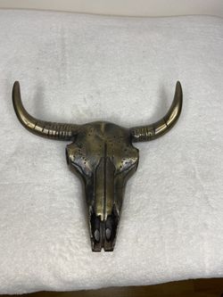 Aluminum Bull Head Wall Mounted Bull Head Sculpture Wild Animal Head Wall Art!!!$15