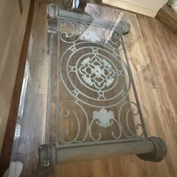 Glass Coffee Table And End Table