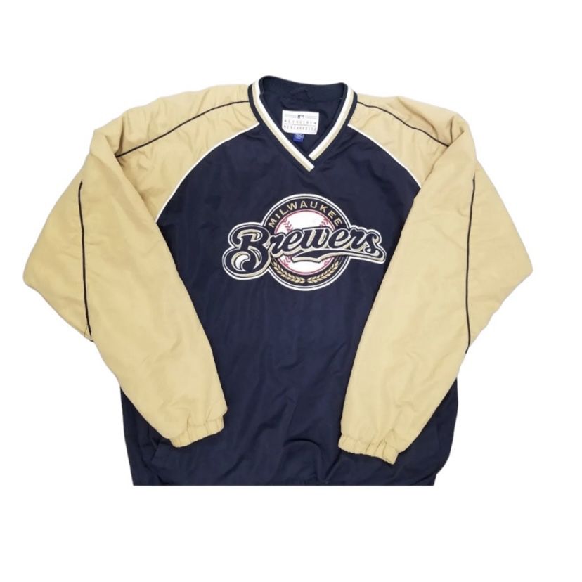 Vintage Milwaukee Brewers MLB Genuine Merchandise Pullover Embroidered  Jacket- M for Sale in Vernon, WI - OfferUp