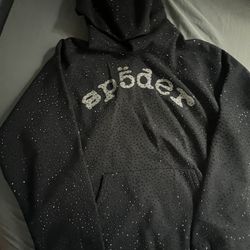 Black Spider Hoodie (Rhinestone)