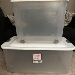 Sterilite large clear storage bins