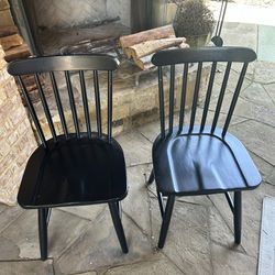 Black Wooden Chairs 