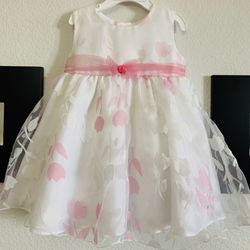 La Princess 3/6 Month Baby Girl’s Cute pink & Cream Dress WORTH $55