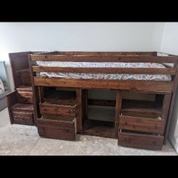 Twin Bunk Bed W/ Detached Stairs