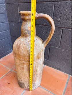 Antique German Stoneware Mineral Water Bottle Jug