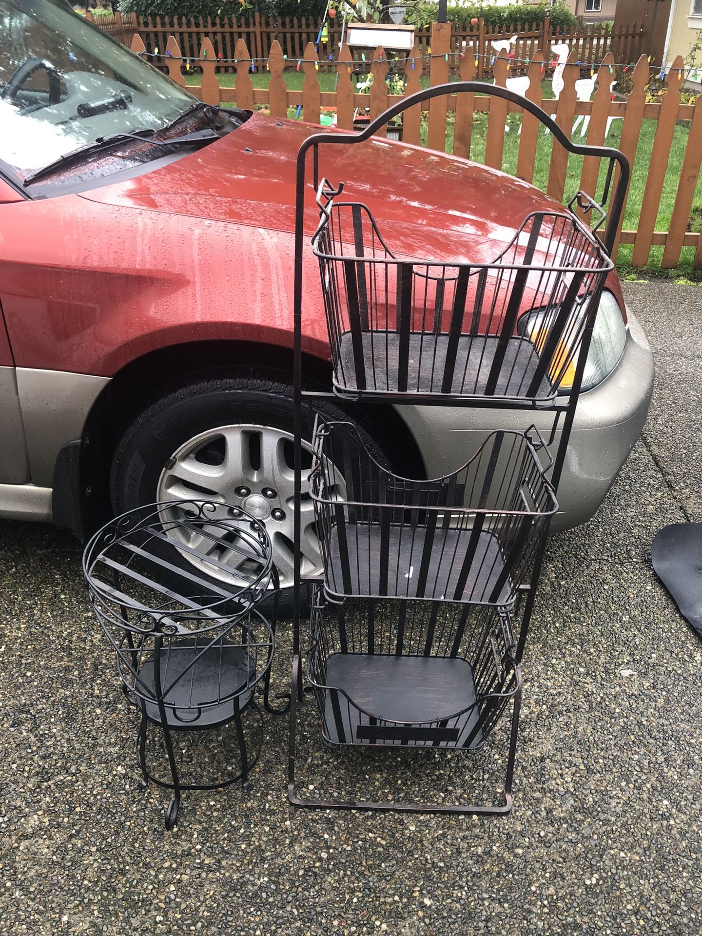 Stand Rack With 3 Basket