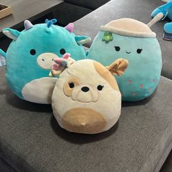 3 Pack Squishmallow Plushies