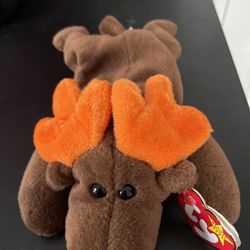 1993 Rare Chocolate The Moose Beanie Baby P.E Pellets And Original Tag