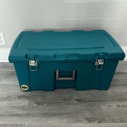 Large Teal Lockable Storage Bin