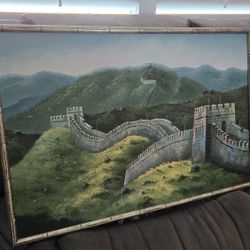 THE GREAT WALL OF CHINA LARGE PAINTING 