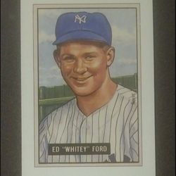 1989 Bowman Ed Whitey Ford New York Yankees N.Y. 1951 Sweepstakes Baseball Card Vintage Collectible Sports MLB