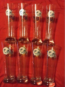 Dolphins Pilsner glasses $7.00 EACH, CASH