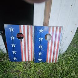 AMERICAN CORN HOLE BOARDS For Sale With Bags.