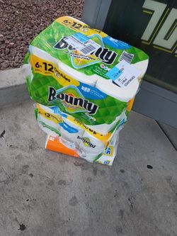 Bounty Paper Towels 6=12 Doubles "x2" and 12 Rolls Scott Toilet Tissue (Brand New)($25)