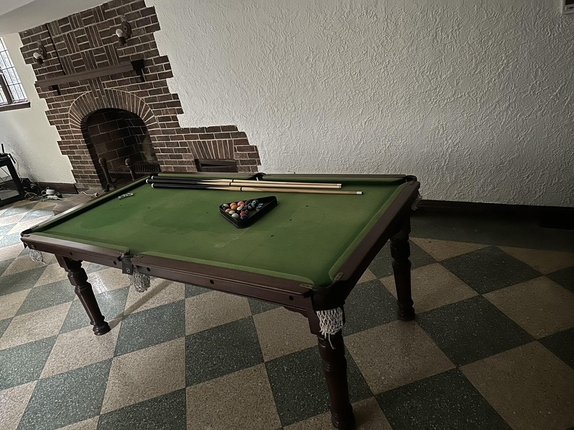 Antique Pool table/ Dining Table