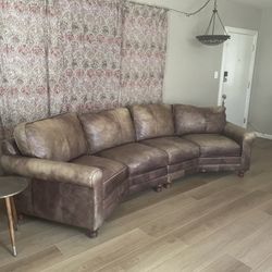 Bassett Leather Couch