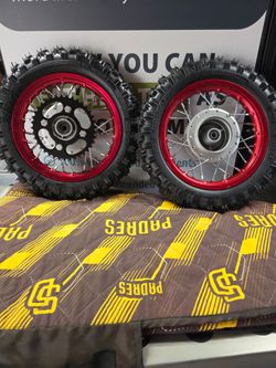 New wheels and tires for Honda crf 50 dirt bike lpg wheels